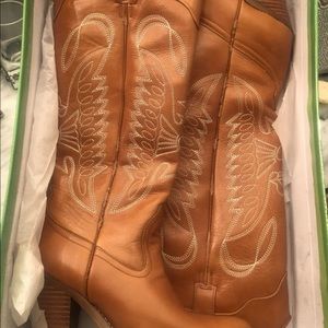 Jeffrey Campbell sz 7 brown cowboy boots